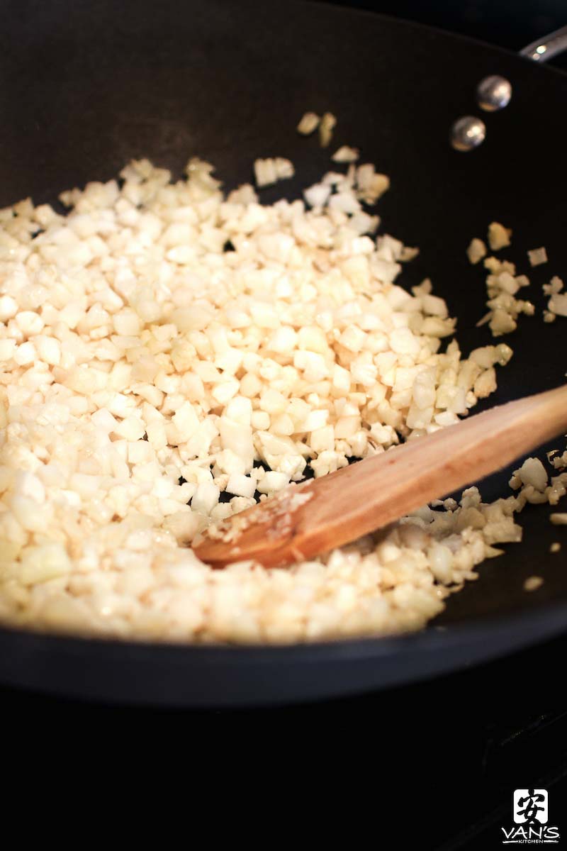 Need a low-carb dinner idea? Try this fried cauliflower rice recipe made with Van's Kitchen egg rolls. It's a healthy spin on classic takeout fried rice. This recipe is so light, fluffy, and tasty, you may never go back to "real" fried rice again!