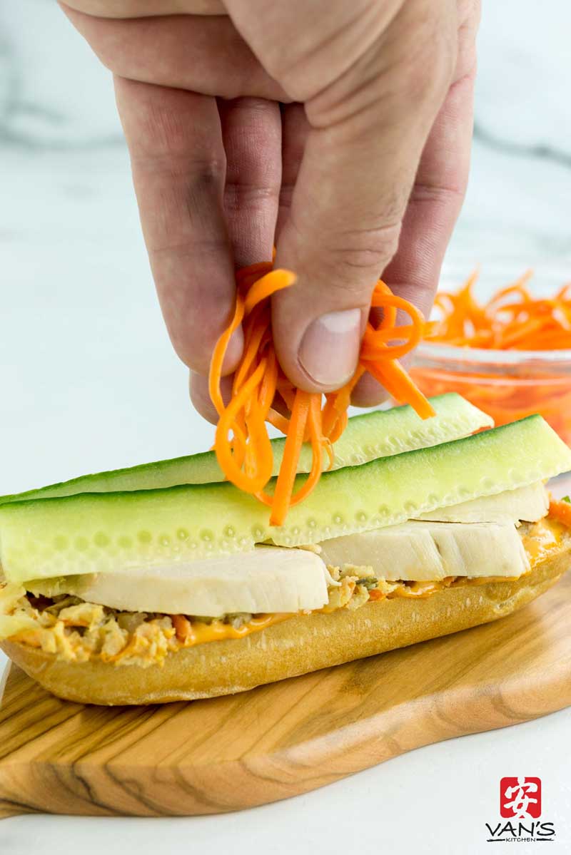 Rotisserie Chicken Banh Mi sandwich