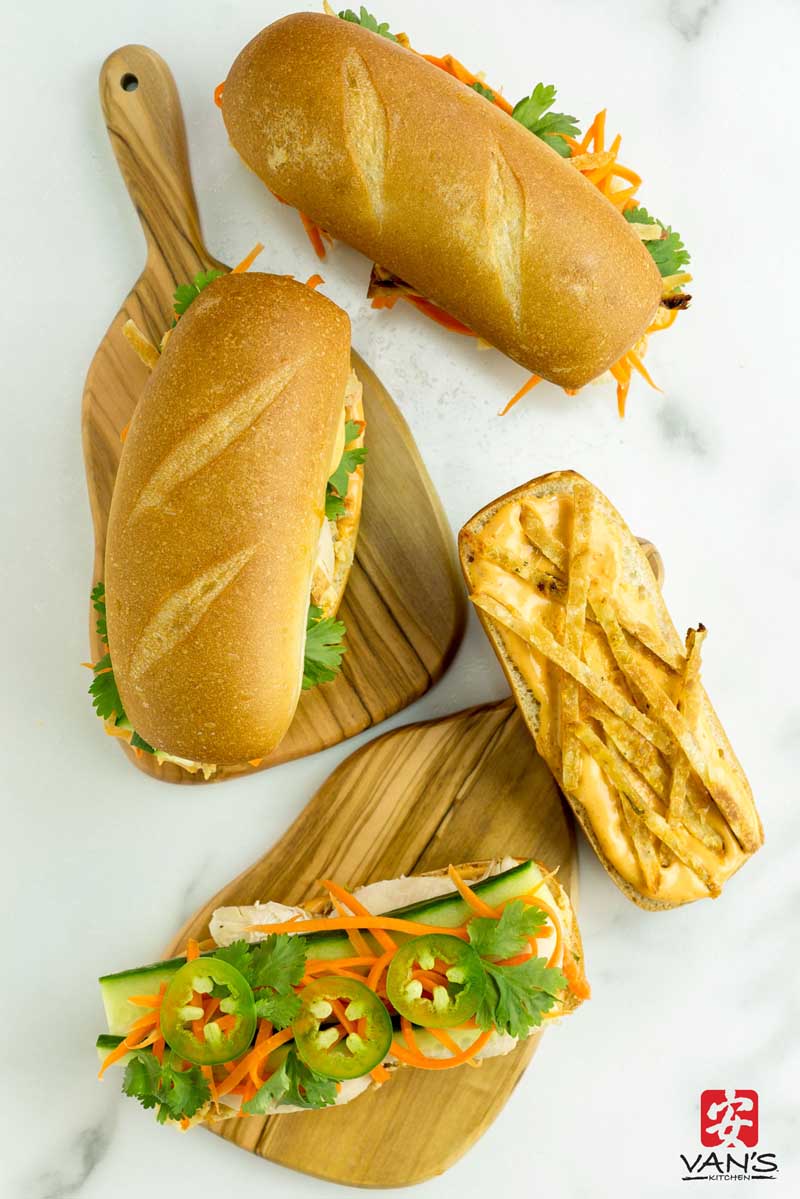 Rotisserie Chicken Banh Mi sandwich