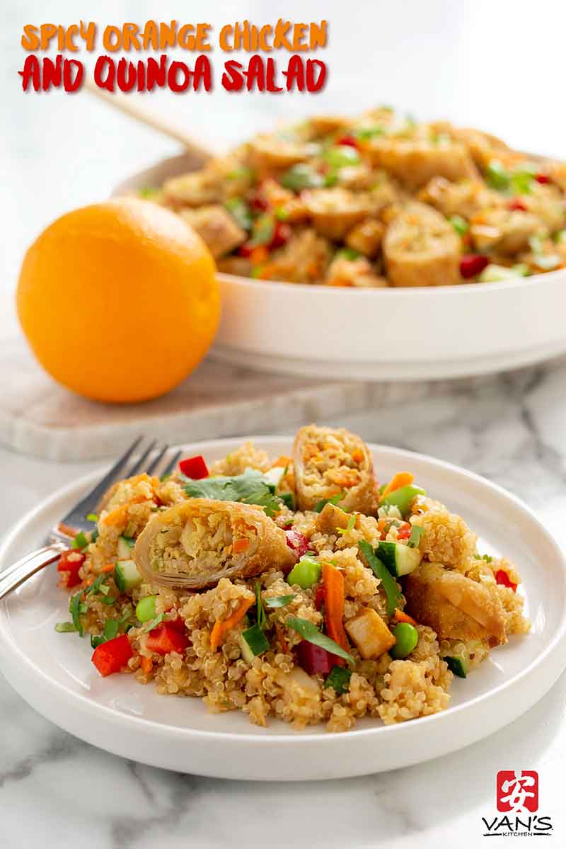 spicy orange chicken quinoa salad